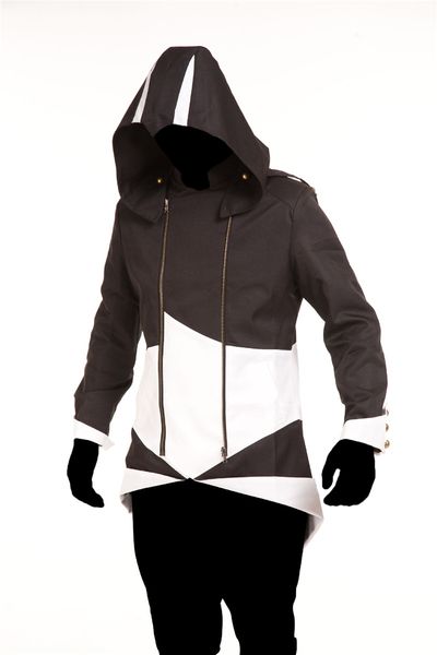 

game long sleeves hooded jacket assassins creed costume mens halloween theme costume mens cospaly designer, Black;red