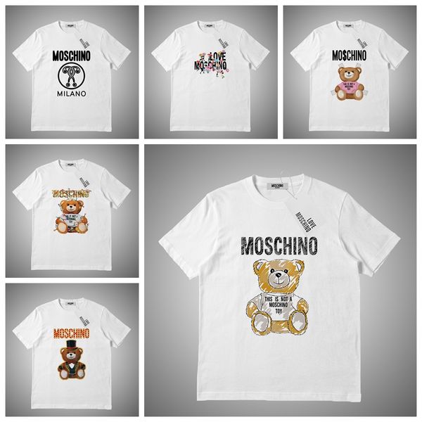 

luxury summer t shirt fashion animal print mens designer t shirt short sleeves men women casual tees #786321, White;black