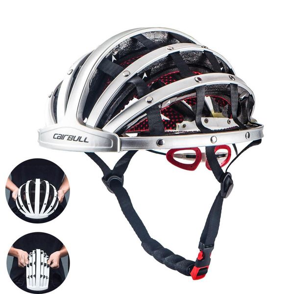 

cairbull men women folding bike helmet on for portable city bike mtb sports safety leisure helmet adjustable breathable