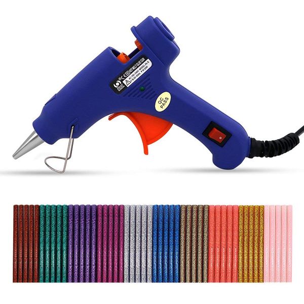 

mini melt glue gun glue sticks removable anti-cover glue gun kit with flexible trigger for diy small craft projects daily repairs