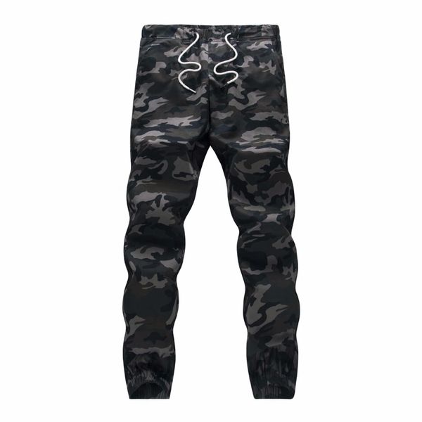 

2017 mens boutique autumn pencil harem pants men camouflage military pants loose comfortable cargo trousers camo joggers, Black