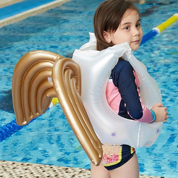 

2 to 10 years old adjustable collapsible portable angel wings life vest kid safety float inflatable swim vest life jacket