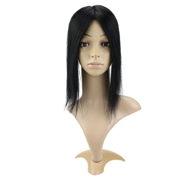 

moresoo hair er 100% real remy human hair ers toupee women 10-18 inches pure color ombre color balayage, Black;brown