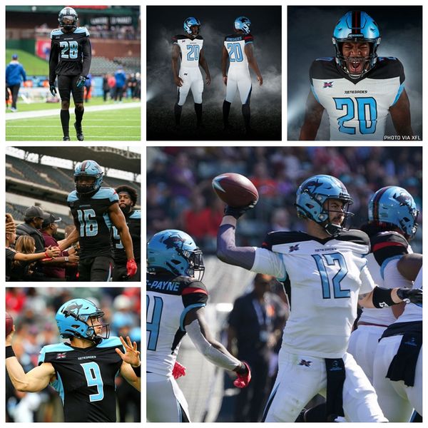 

2020 xfl jerseys lance dunbar jersey austin walter marquis young joshua crockett ferguson mens football jerseys custom stitched, Black;red