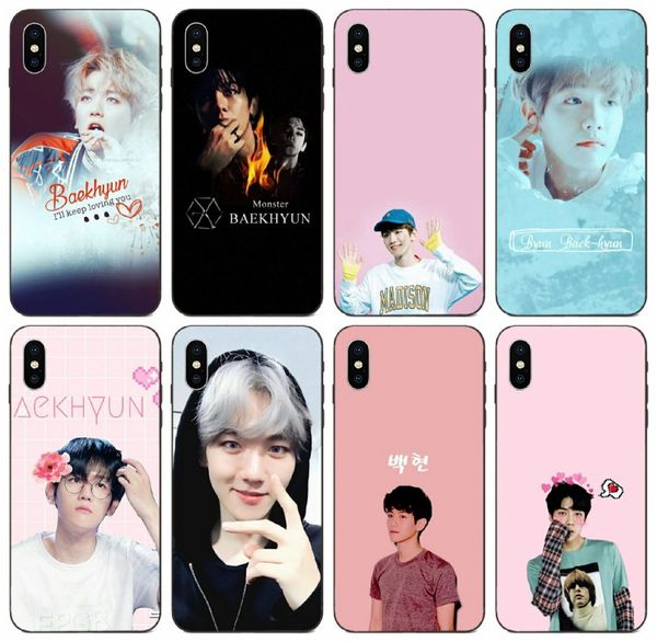 

tongtrade] окрашенная корея kpop exo группы baekhyun чехол для apple iphone 11 pro max xs 8s 7s 6s galaxy a40 a50 huawei y9 реого k20 1pcs