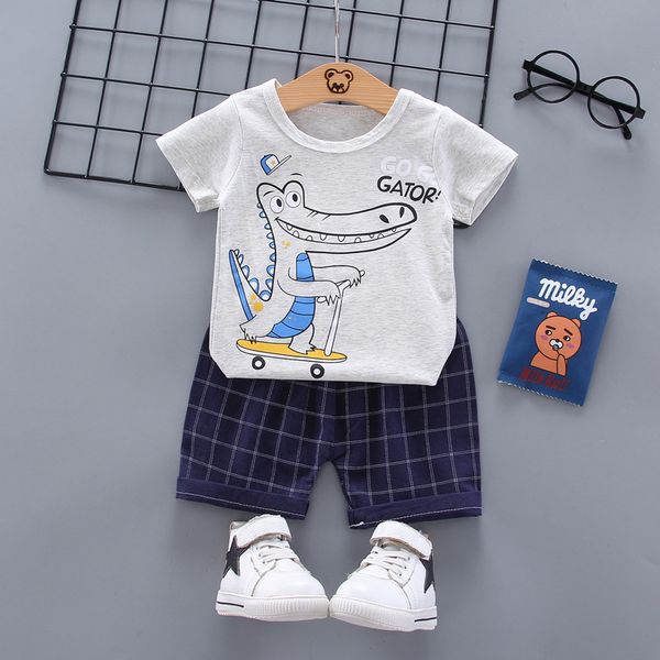 

4 комплекта / серия) 2020 summer мальчика cothing set plaid 052401, White