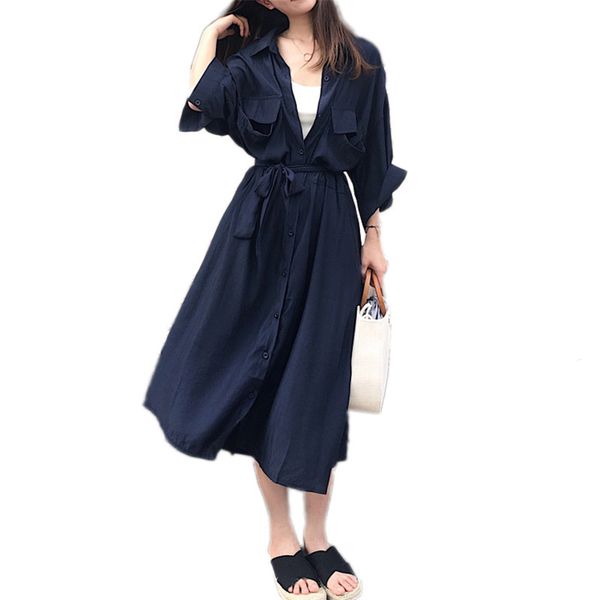 

2019 spring new windbreaker female medium long korean elegant wild thin cardigan coat fashion large size ladies outerwear vs484, Tan;black