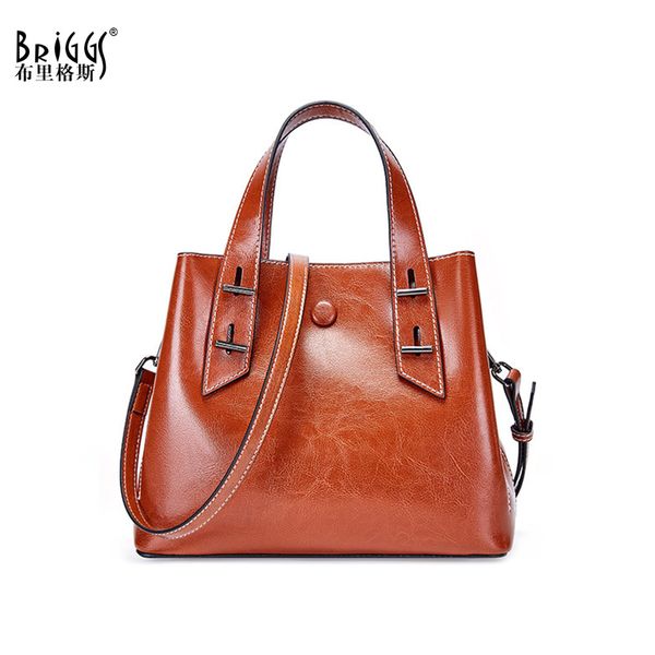 

briggs vinage women handle bags genuine leather hand bag ladies luxury handbags bags designer shoulder bag for women sac