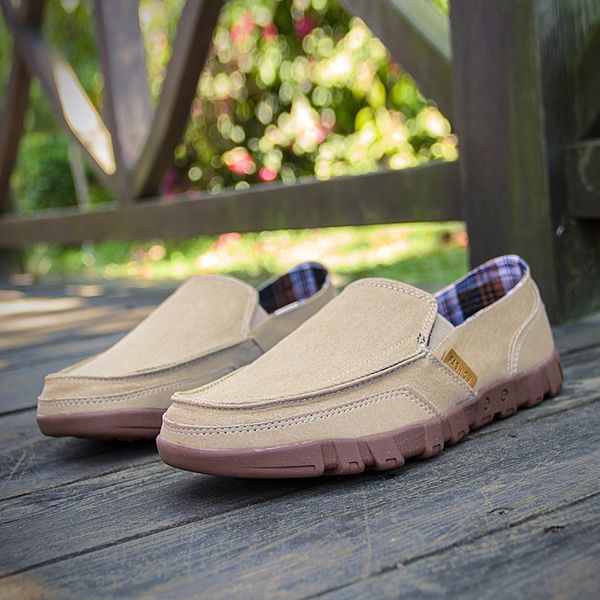 

2019 spring summer new men's summer fashion wild casual peas shoes one foot student fashion slim single shoes, Black