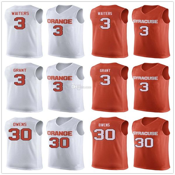 

syracuse orange college #3 dion waiters basketball jerseys jerami grant #30 billy owens mens stitched custom number name, Black;red