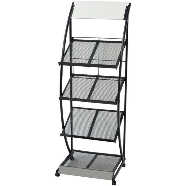

magazine holder 47 x 40 x 134 cm black and white a4 living room furniture