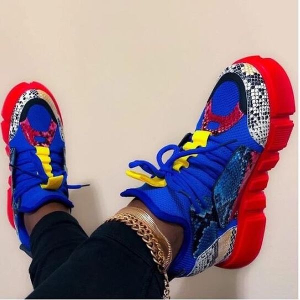 

2020 casual shoes woman fashion mixed colors platform sneakers trainers women flat shoes zapatos de mujer womens sneaker basket, Black