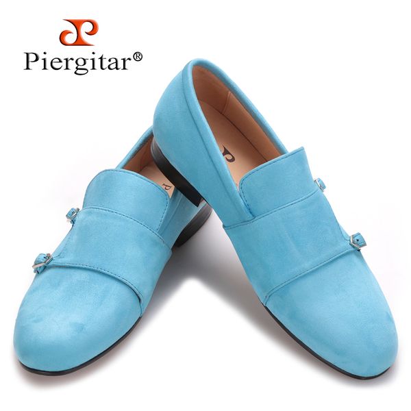 

piergitar 2018 men velvet shoe with velvet hasp party and banquet men casual shoes british style fashion loafers plus size, Black
