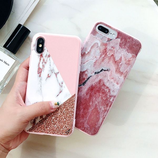 

Luxury de igner 3d marble ro e gold phone ca e cover for iphone x x max xr 7 6 6 8 plu i phone 8plu 7plu beautiful ilicon ca e coque