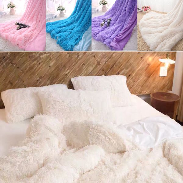 

sofa sleeping bedding polyester bed blanket throw blanket faux fur super soft wedding keep warm christmas gift winter