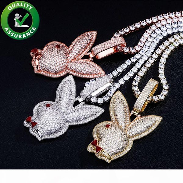 

iced out pendant luxury designer jewelry mens necklace diamond chains pendants hiphop choker women fashion charms gold plated tennis chain, Silver