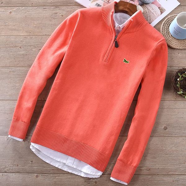 

men's sweaters 100% cotton -3xl embroidery-logo mens long sleeve knitted casual thick fashion coats, White;black