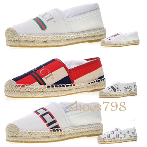 

with box 2019 best Luxury stripe bee Women shoes Ace embroidered sneakers casual shoes fisherman shoe White Designer Shoes