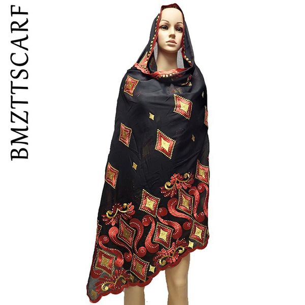 

горячие сбывания африканских женщин шарф хлопка большой размер хлопка для хиджаб шарф шали bm102 y191015, Blue;gray