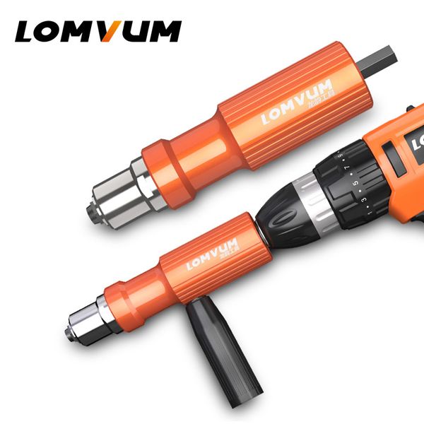 

lomvum riveter adapter metal cordless riveting connector adaptor insert for electric drill riveter gun nail gun riveting tools