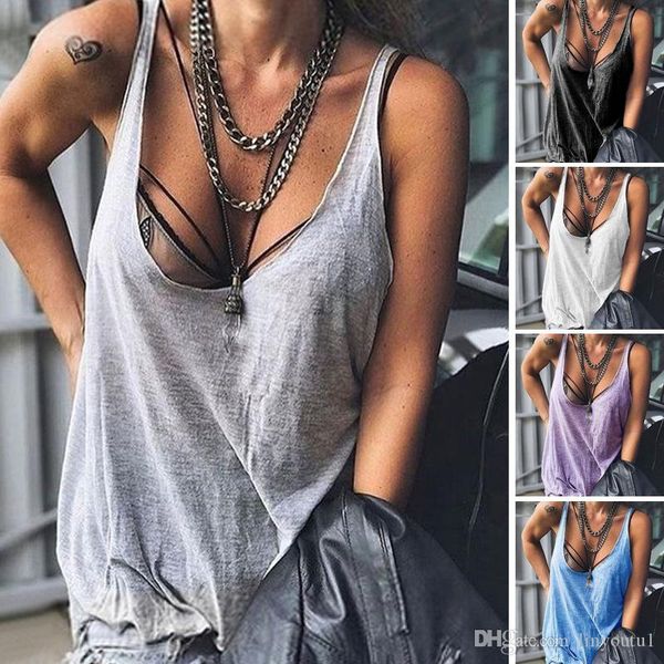

fashion summer women vest solid color strap sleeveless shirt ladies blouse casual tank women clothes, White