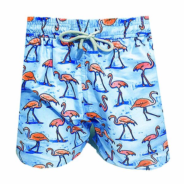 

ppfriend flamingo print men's board shorts summer beach surfing men swimming shorts athletic sport gym running workout, White;black