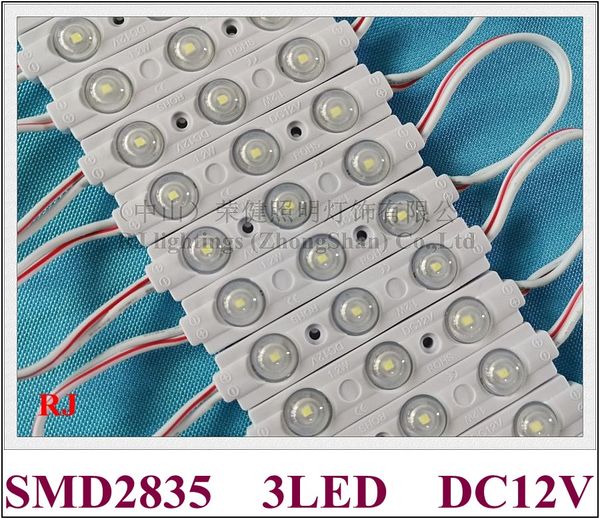 Modulo LED a iniezione SMD 2835 DC12V Modulo LED SMD2835 3 led 1.2W 150lm IP65 PCB in alluminio 70mm X 15mm X 7mm CE ROHS 2019 CE ROHS