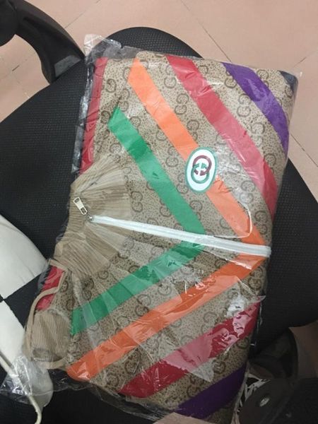 

make fashion suits autumn new women's clothing in europe and the former single leisure trousers two-piece jacquard knitting coat, White