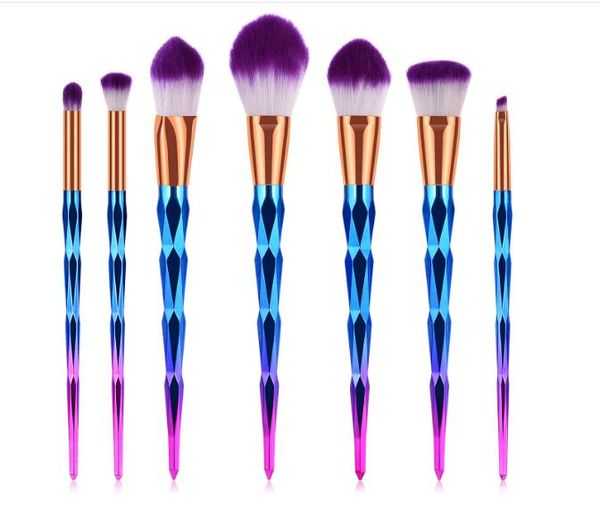 

beauty tools 7pcs makeup brushes set foundation diamond plastic handle brush