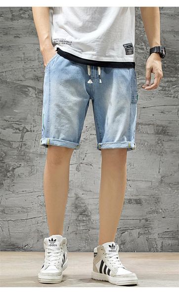 

colored denim shorts loose casual wild summer fashion shorts male designer pants mens light, White;black
