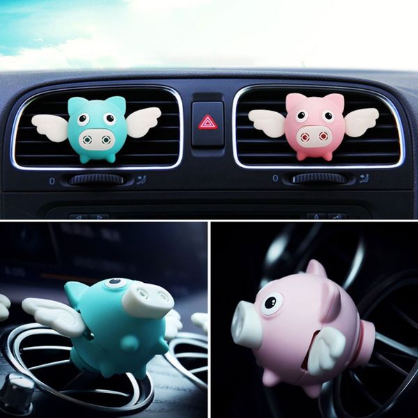 

new flying pig car air outlet freshener perfume aroma clip diffuser decor