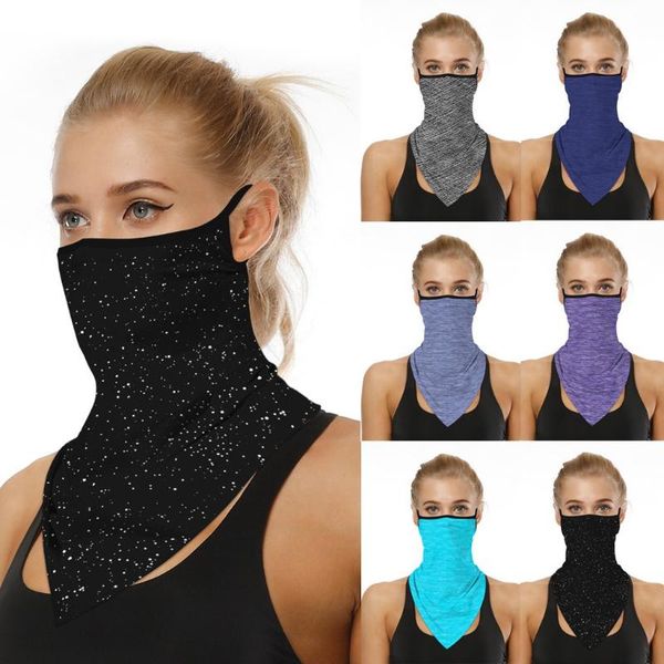 

mouth women mask lightweight face mask scarf sun protection outdoor riding masks protective silk scarf bandana handkerchief, Black