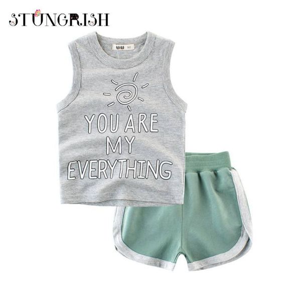 

summer boys clothing set pants 2 pcs for children teenager sport style set casual wear for 2-10y, White