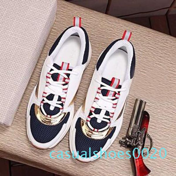 

men canvas and calfskin europa fashion sneaker trainers fashion new sneakers b22 trainer technical knit shoes c20 qa20, Black