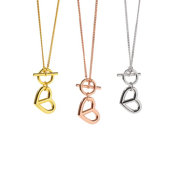

2019 fashion designer new necklace jewelry ot heart-shaped pendant clavicle love necklace for women jewelry, Silver