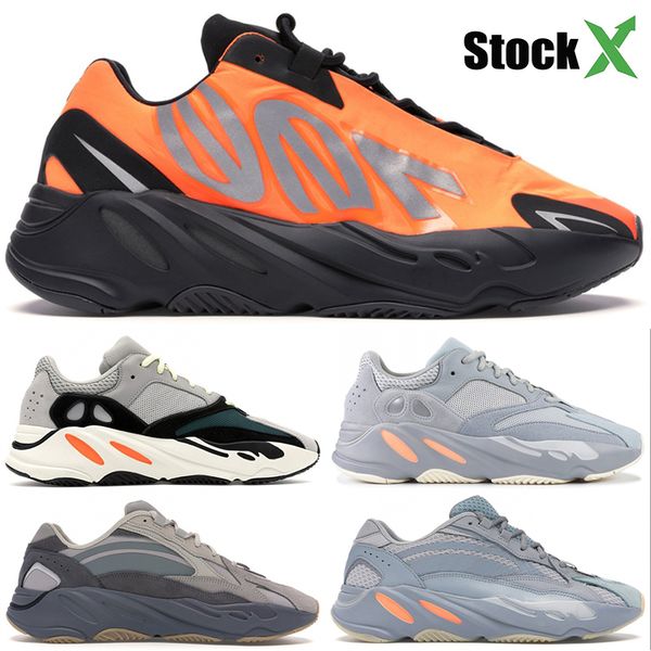 

Kanye West 700 Carbon Blue мужская женская обувь StockX Magnet Inertion V2 Tephra Wave Runner статические черные дизайнерские кроссовки Кроссовки для бега