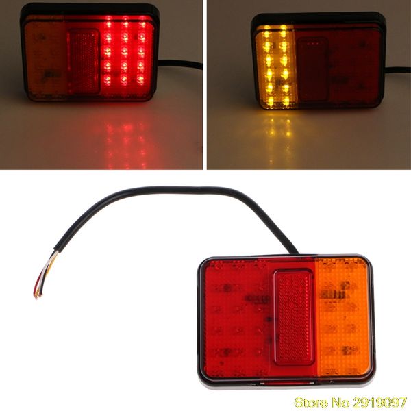 

new 1pair waterproof 30 led taillight rear tail light dc 12v warning turn signalping support