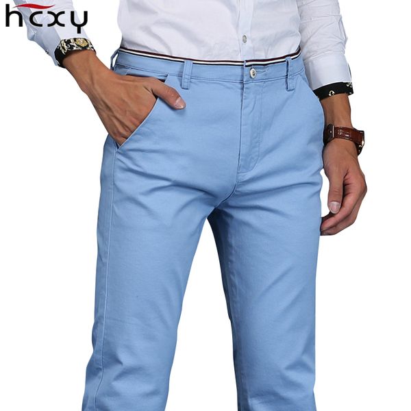 

men pants 2018 new design casual hombres pantalones cotton slim pant straight trousers fashion business pants men plus size, Black