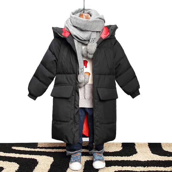 

jacket for boys 2019 new brand hooded winter jackets graffiti camouflage parkas for teenagers boys thick long coat kids clothes, Blue;gray