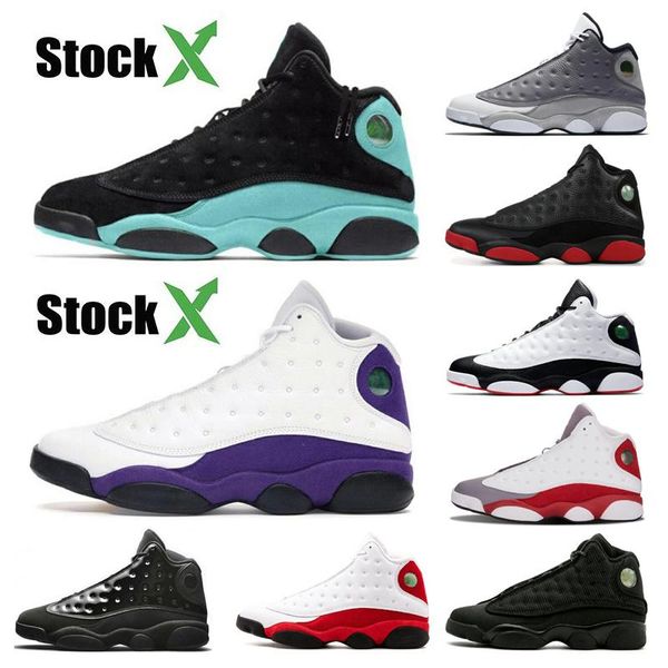 

stock x 13 13s men basketball shoes court purple he got game black cat melo dirty bred sports sneakers shoes us 7-13
