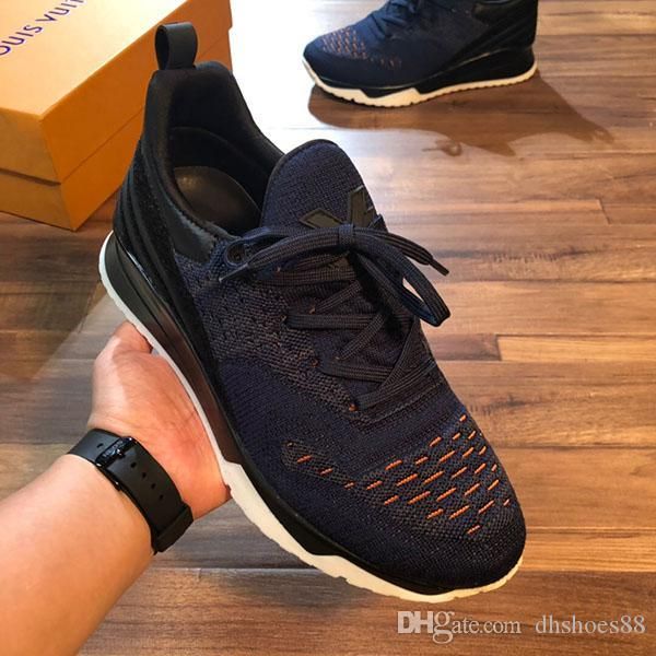 

fashion men tennis shoes luxury casual shoes breathable net surface knitting classic sneakers youth men's basketball shoes, Black
