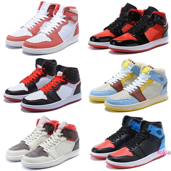 

jumpman 1 high og basketball shoes for men women white black red olive green sneakers designer sports shoes trainers size 36-45