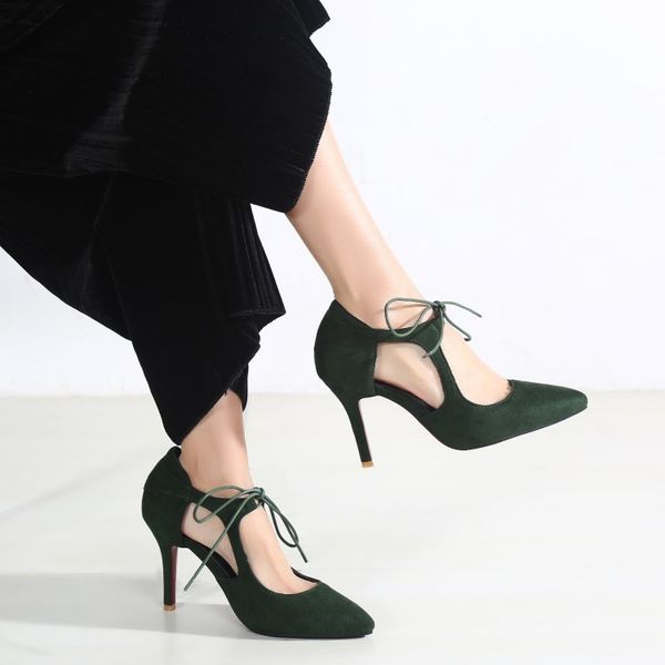 

big size 11 12 13 14 15 16 17 ladies high heels women shoes woman pumps pointed package the heelshallow mouth fine with sandals, Black