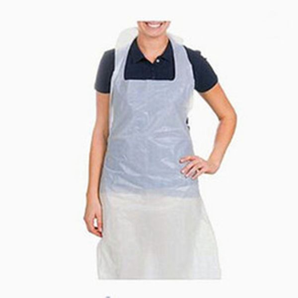 

white disposable ldpe hdpe cpe apron liquid proof quality personal protective cleaning waterproof disposable aprons for men women