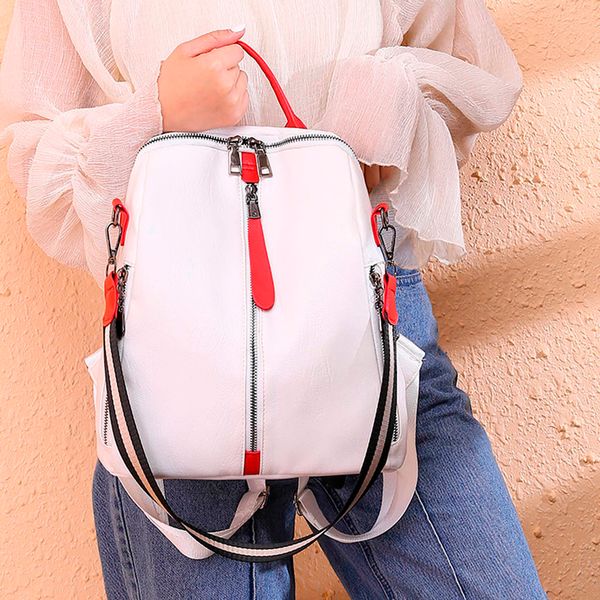 

shoulder bags women's fashion backpack large capacity computer bag solid interior zipper pocket shoulder bag dropship may13