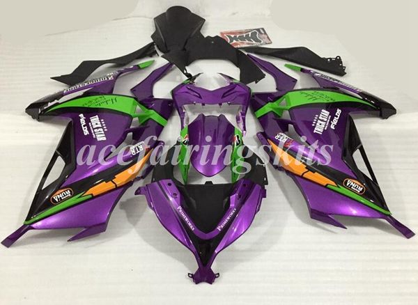 

injection mold new abs motorcycle full fairings kit fit for kawasaki ninja 300 ex300 300r 2013 2014 2015 2016 2017 body purple green
