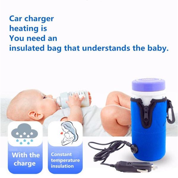 

portable quickly baby feeding bottle milk travel outdoor cup warmer heater dc in car baby infant bottle warmer heatered