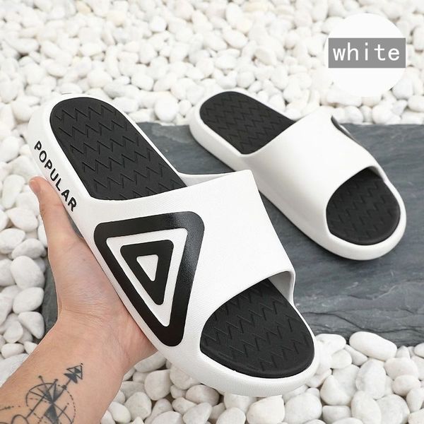 

new slippers men's summer fashion wear a word drag men's non-slip soft bottom personality sandals summer outdoor beach shoes