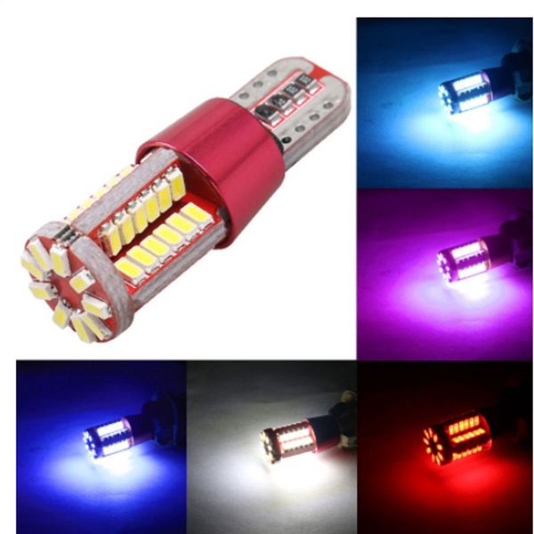 

2pcs auto car vehicle t10 led bulb light canbus 501 w5w 194 led 3014 smd 57 parking fog light lamp error license plate bulb