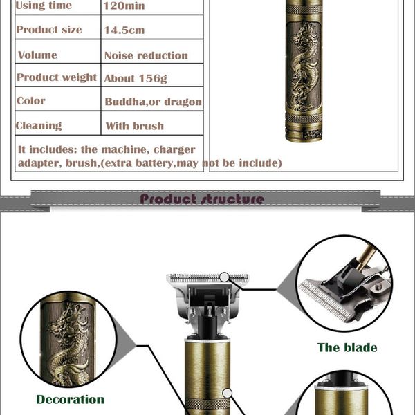 

2020 newst kemei baldheaded hair clipper hair trimmer heavy hitter cordless trimmer 5w powerful men 0mm hair cutting machine dropshipping tt